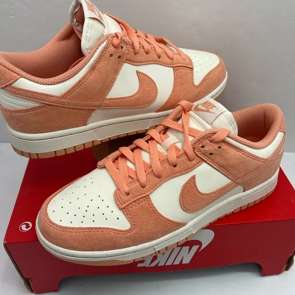 NIKE WMNS DUNK LOW SOFT PEARL/APRICOT AGATE-WHITE
 Athletic Sneakers - Picture 10 of 16